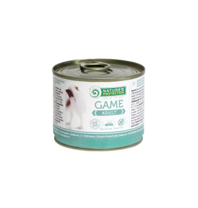 canned pet food for adult dogs with game