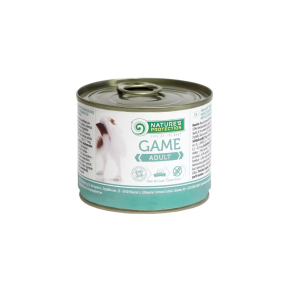 canned pet food for adult dogs with game