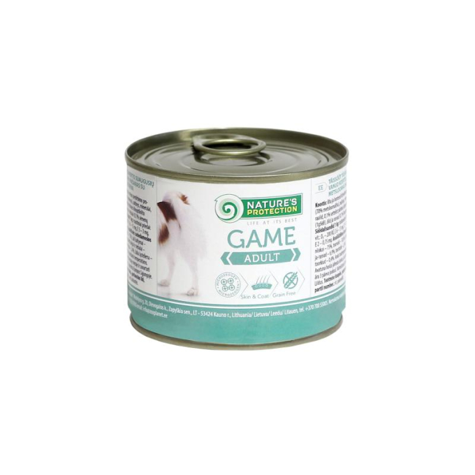 canned pet food for adult dogs with game - 0