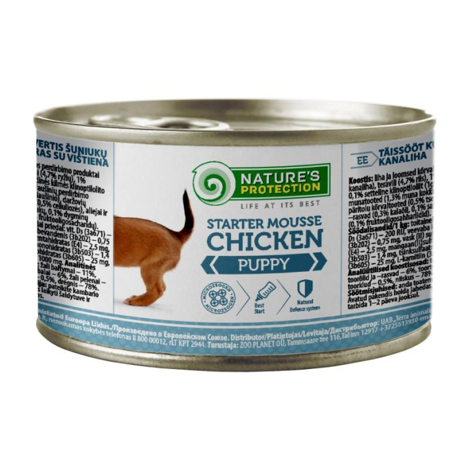canned pet food for junior dogs with chicken - 0