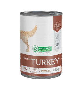 canned pet food for adult dogs with turkey