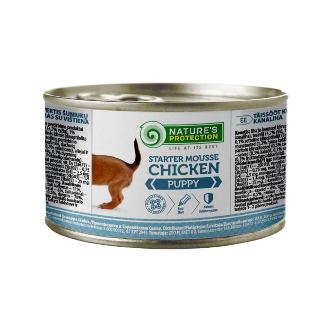 aliments en boîte pour chiens juniors avec du poulet - 1