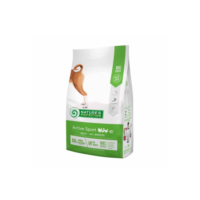 droogvoer voor actieve volwassen honden van alle rassen met gevogelte en krill - 1