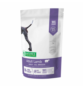 dry food for adult dogs of all breeds with lamb
