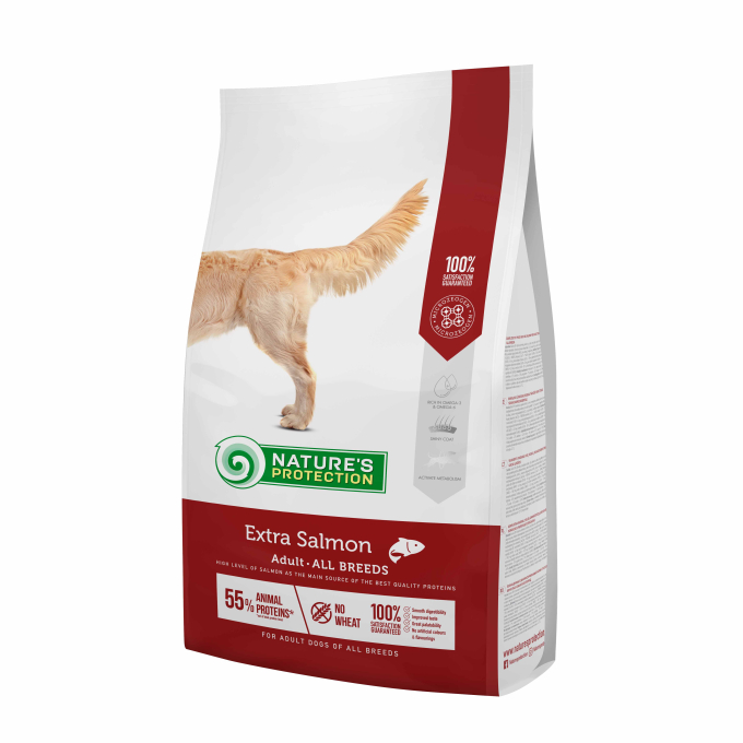dry food for adult dogs of all breeds with salmon - 0