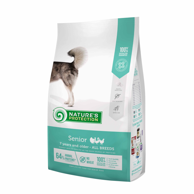 dry food for senior dogs of all breeds with poultry - 0