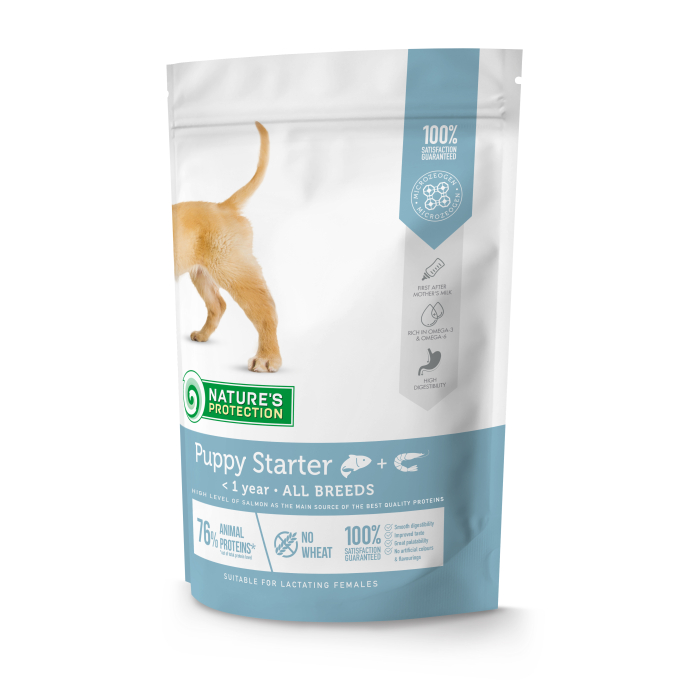 dry food for puppies of all breeds with salmon and krill - 0