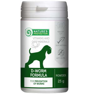 complementary feed for adult dogs for prevention of worms