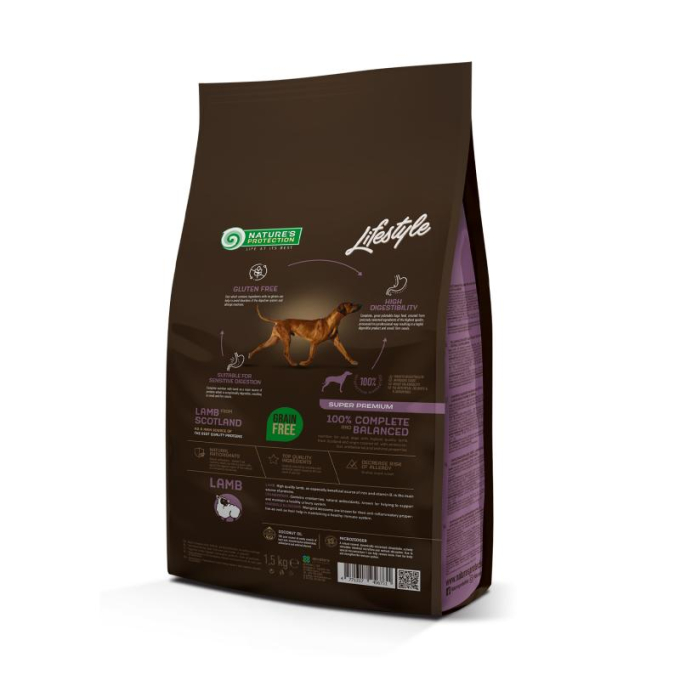 dry grain free food for adult dogs of all breeds with lamb - 1