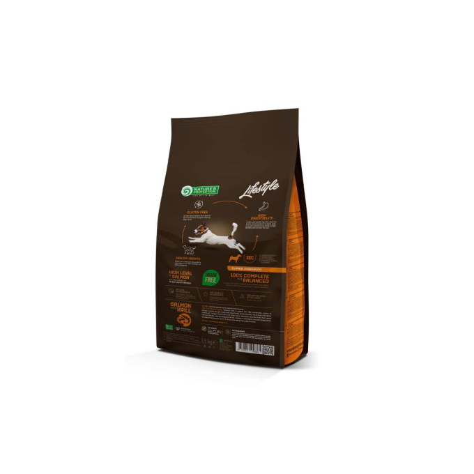 сухой беззерновой корм для молодых собак всех пород с лососем и крилем - 1