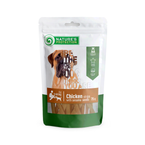 snack for dogs chicken strips with sesame,