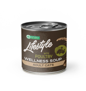 complementary feed - soup for adult long haired cats with poultry