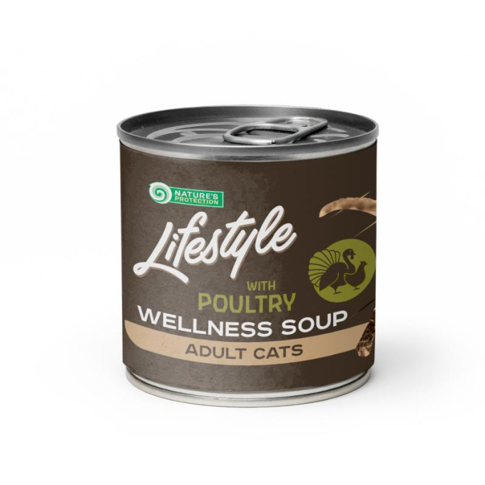 complementary feed - soup for adult long haired cats with poultry - 0