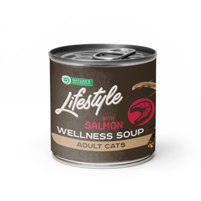 complementary feed - soup for sterilised adult cats with salmon - 0