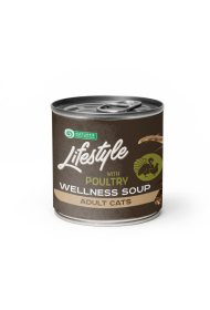complementary feed - soup for adult long haired cats with poultry