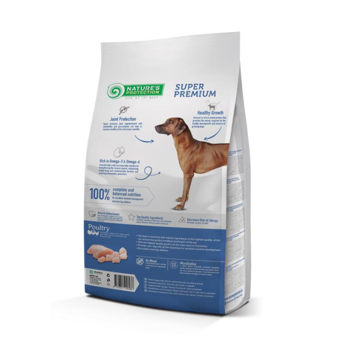trockenfutter für junge Hunde großer Rassen mit Geflügel - 1