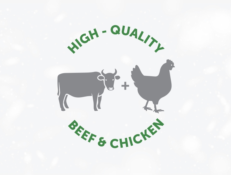 Beef and chicken as a protein source