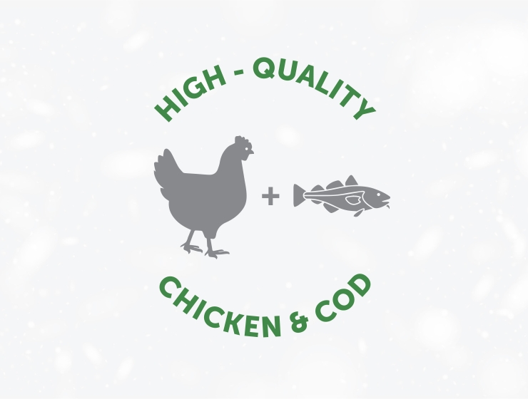 Chicken and cod as a protein source
