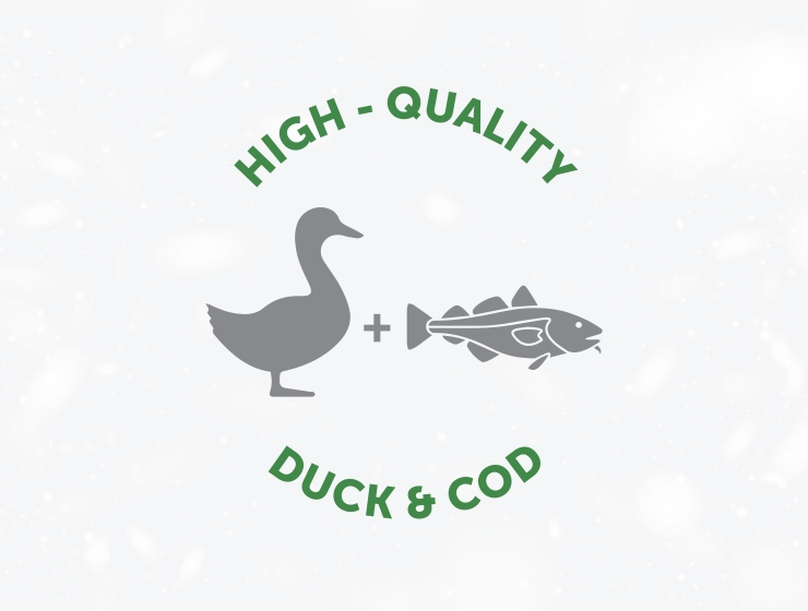 Duck and cod as a protein source