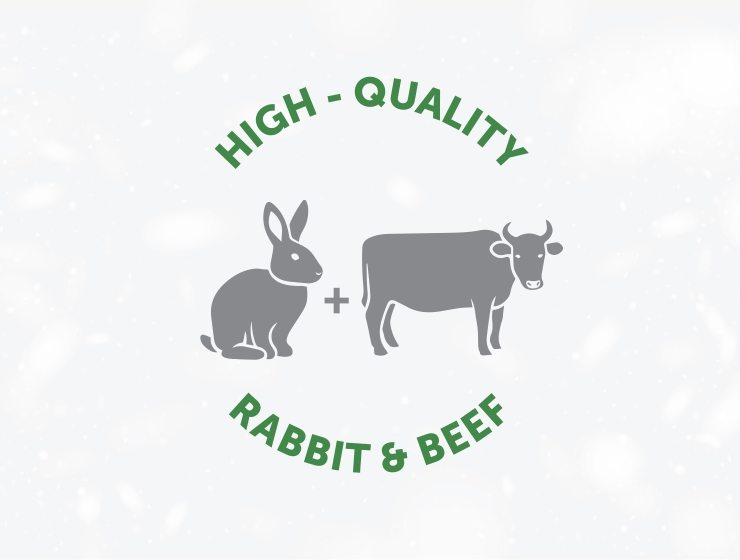Rabbit and beef as a protein source